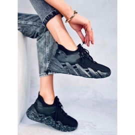 Indu Chaussures de sport chaussettes noires le noir 2