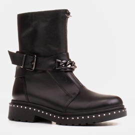 Marco Shoes Chaussures de randonnée femme Marco 1262B avec chaîne, Glany noir 1