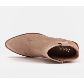 Marco Shoes Bottes beiges en daim naturel sans isolation 11
