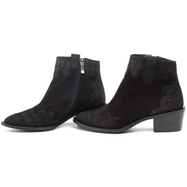 Marco Shoes Bottines noires en daim naturel sans isolation le noir 3