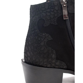 Marco Shoes Bottines noires en daim naturel sans isolation le noir 6