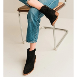 Marco Shoes Bottines noires en daim naturel sans isolation le noir 7