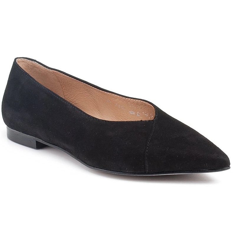 Marco Shoes Ballerines noires en daim naturel le noir 1