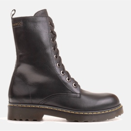 Marco Shoes Bottines hautes, bottines nouées sur une semelle translucide noir 1