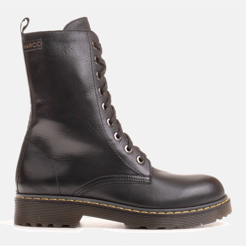 Marco Shoes Bottines hautes, bottines nouées sur une semelle translucide le noir 1