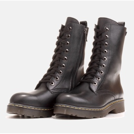Marco Shoes Bottines hautes, bottines nouées sur une semelle translucide le noir 4