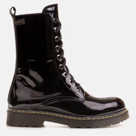Marco Shoes Bottines hautes, bottines nouées sur une semelle translucide le noir 1