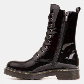 Marco Shoes Bottines hautes, bottines nouées sur une semelle translucide le noir 5