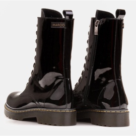 Marco Shoes Bottines hautes, bottines nouées sur une semelle translucide le noir 7