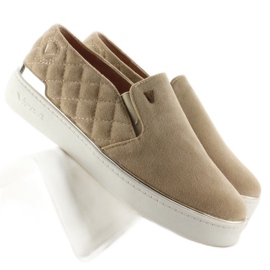 Baskets à enfiler en daim 7103 Beige 6