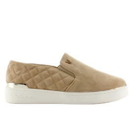 Baskets à enfiler en daim 7103 Beige 1