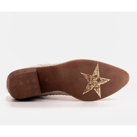 Marco Shoes Bottines en daim naturel avec une coupe en V d'or 8