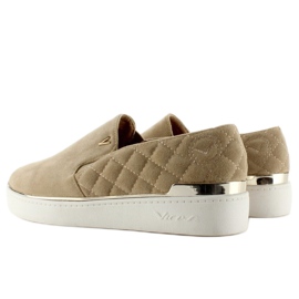 Baskets à enfiler en daim 7103 Beige 3