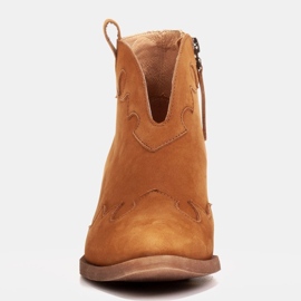 Marco Shoes Boots non isolées avec empiècements en daim et ondulations brun 2