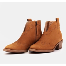 Marco Shoes Boots non isolées avec empiècements en daim et ondulations brun 5
