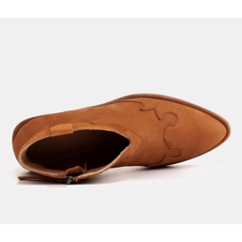 Marco Shoes Boots non isolées avec empiècements en daim et ondulations brun 7