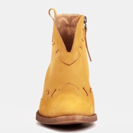 Marco Shoes Boots non isolées avec empiècements en daim et ondulations brun jaune 3