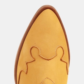 Marco Shoes Boots non isolées avec empiècements en daim et ondulations brun jaune 9
