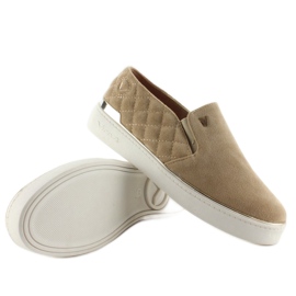 Baskets à enfiler en daim 7103 Beige 4