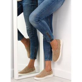 Baskets à enfiler en daim 7103 Beige 2