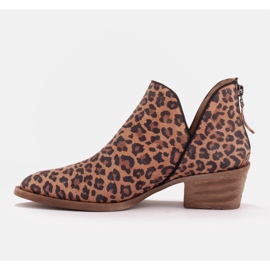 Marco Shoes Bottes en cuir véritable avec une coupe en V 1954B-634-1 brun 5