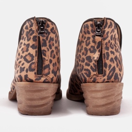Marco Shoes Bottes en cuir véritable avec une coupe en V 1954B-634-1 brun 6