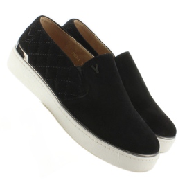 Baskets à enfiler en daim 7103 Noir le noir 5