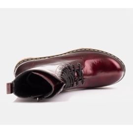 Marco Shoes Bottines hautes, bottines nouées sur une semelle translucide rouge 7