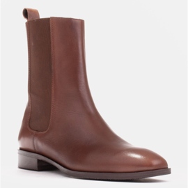 Marco Shoes Bottines Sofi Chelsea avec tige en caoutchouc brun 1