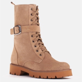 Marco Shoes Bottines à lacets sur semelle légère 2118B beige 1 Marco Shoes Bottines à lacets sur semelle légère 2118B beige 1