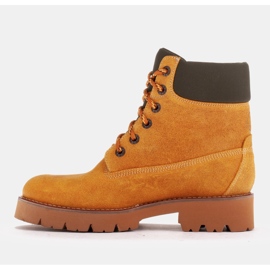 Marco Shoes Bottes imperméables en cuir jaune imprégné 3
