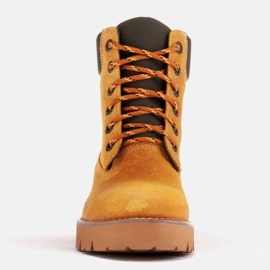 Marco Shoes Bottes imperméables en cuir jaune imprégné 2