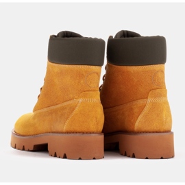 Marco Shoes Bottes imperméables en cuir jaune imprégné 5