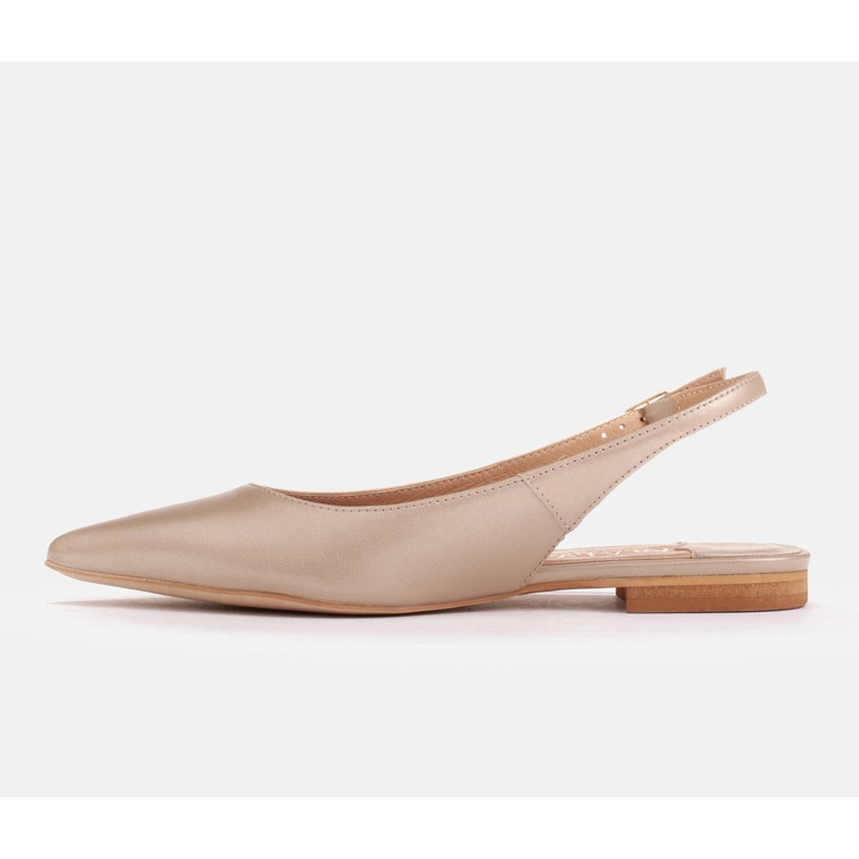 Marco Shoes Sandales en cuir naturel de couleur dorée 1965P-1232-1 beige 2