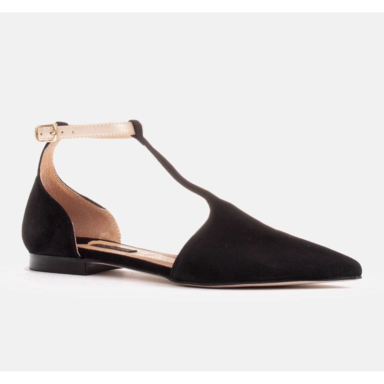 Marco Shoes Sandales en daim avec bride à la cheville noir 1