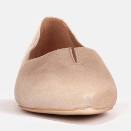 Marco Shoes Ballerines en daim avec découpe 1285P-047-1 beige 3