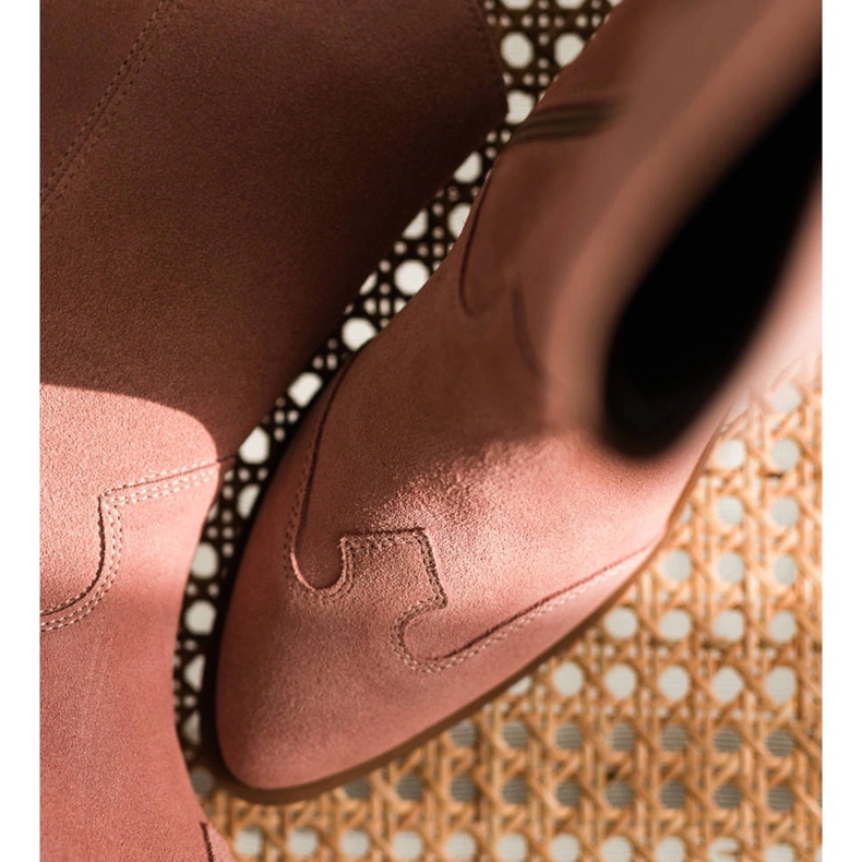 Marco Shoes Bottines en daim naturel rose 1