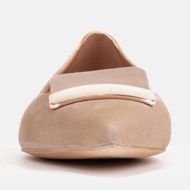 Marco Shoes Ballerines à languette décorative beige 2