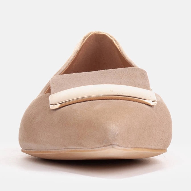 Marco Shoes Ballerines à languette décorative beige 2