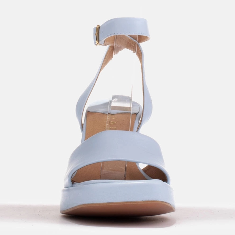 Marco Shoes Sandales sur une plateforme d'appoint bleu 2