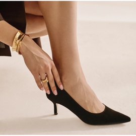 Marco Shoes Escarpins élégants avec un talon plus bas le noir 7