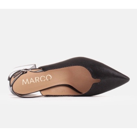 Marco Shoes Sandales en daim à motif brillant le noir 5