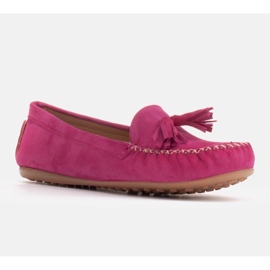 Marco Shoes Mocassin Ballerine en Daim Violet 1979P-770-1 rose 7