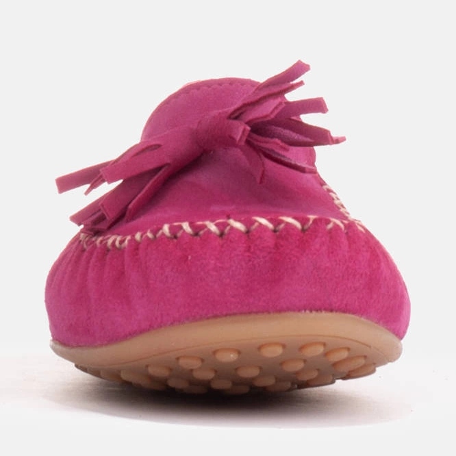 Marco Shoes Mocassin Ballerine en Daim Violet 1979P-770-1 rose 1