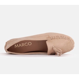 Marco Shoes Mocassin ballerine en daim beige 6