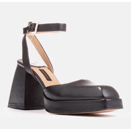 Marco Shoes Sandales sur une plateforme d'appoint noir 1