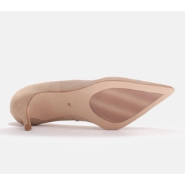 Marco Shoes Escarpins en daim élégants beige 7