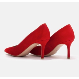 Marco Shoes Escarpins en daim élégants rouge 5