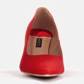 Marco Shoes Escarpins en daim élégants rouge 7
