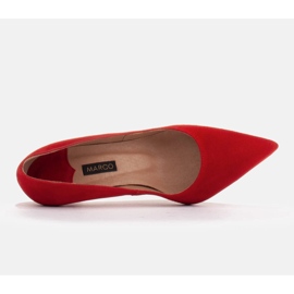 Marco Shoes Escarpins en daim élégants rouge 8